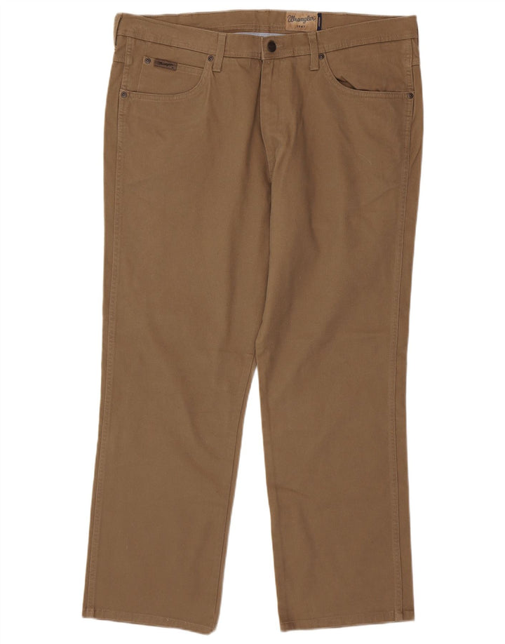 WRANGLER Muške rastezljive ravne ležerne hlače Arizona W40 L30 smeđe