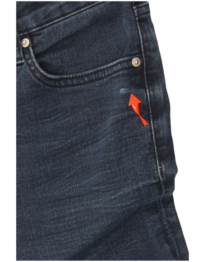 MARKS & SPENCER Ženske ravne traperice UK 12 srednje W30 L30 tamnoplave