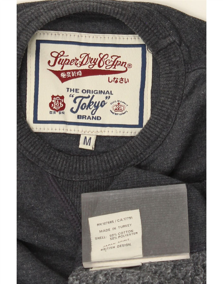 SUPERDRY muški džemper srednjeg tamnoplavog pamuka