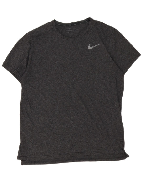 Nike Dri Fit majica kratkih rukava srednje sivi poliester