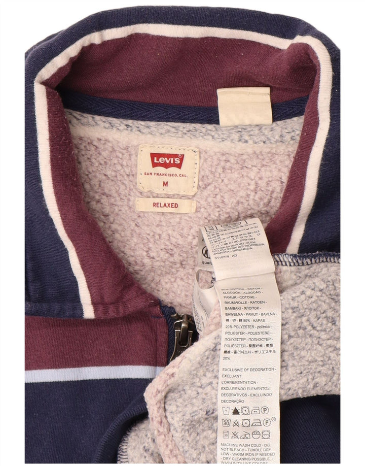 LEVI'S muška majica s opuštenim izrezom i srednjim tamnoplavim prugama