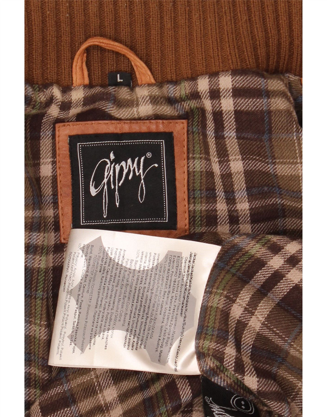 GYPSY muška vojna bomber kožna jakna UK 40 velika smeđa koža