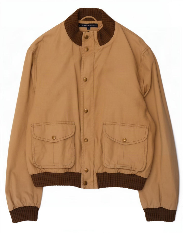 Tommy Hilfiger muška bomber jakna UK 38 srednje bež pamuk u blokovima boja