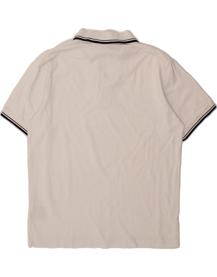 KAPPA Mens Polo Shirt Large White Cotton Vintage Kappa and Second-Hand Kappa from Messina Hembry 