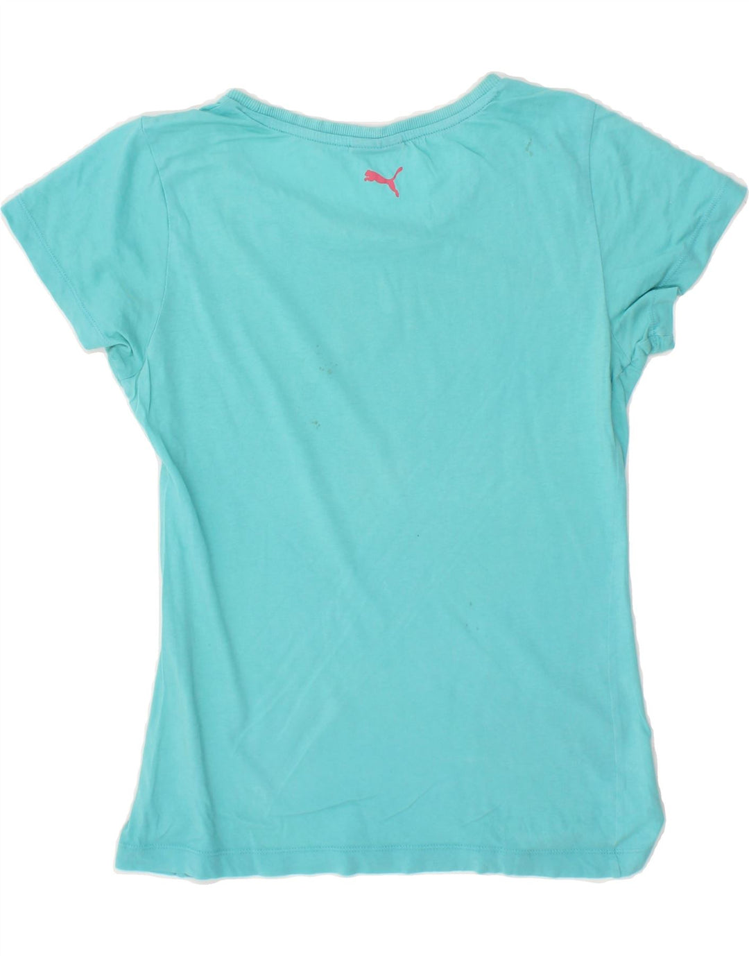 PUMA Womens Graphic T-Shirt Top UK 10 Small Blue Vintage Puma and Second-Hand Puma from Messina Hembry 