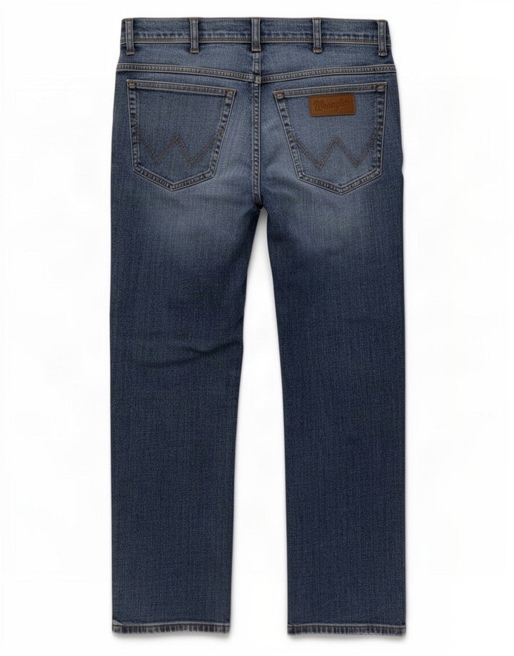 Wrangler muške ravne traperice Texas W32 L30 plavi pamuk