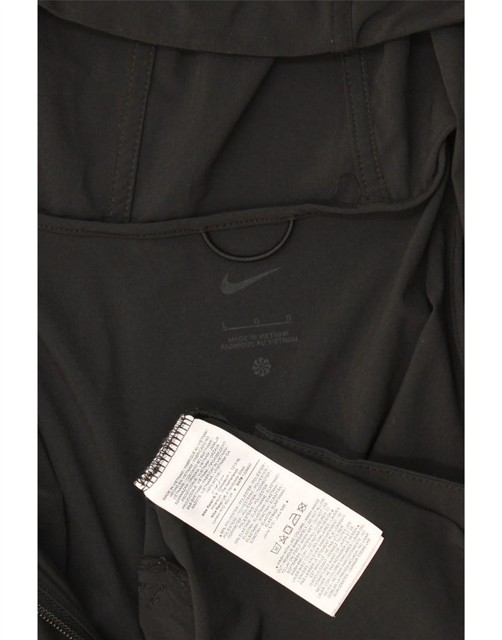 Velika crna poliesterska muška trenirka s kapuljačom Nike