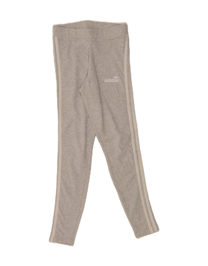 ADIDAS Womens Leggings UK 10 Small Grey Cotton Vintage Adidas and Second-Hand Adidas from Messina Hembry 
