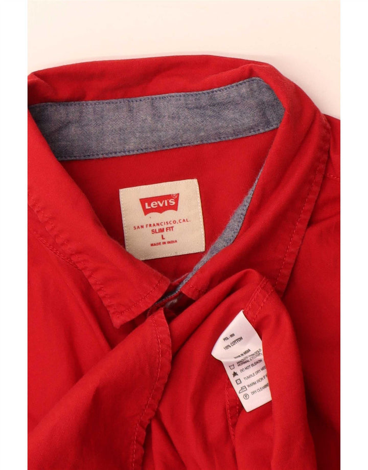 Levi's muška uska košulja, veliki crveni pamuk