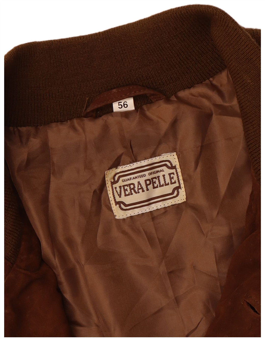 Vintage muška bomber jakna od brušene kože IT 56 3XL smeđa koža