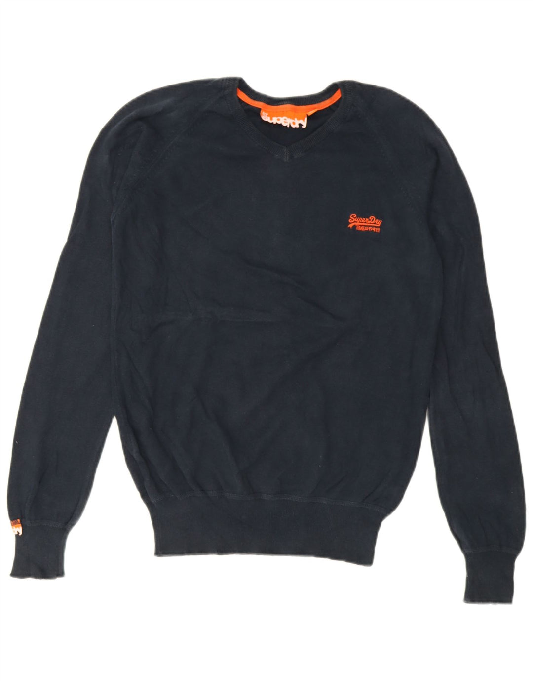 Superdry muški džemper s V-izrezom Mali tamnoplavi pamuk