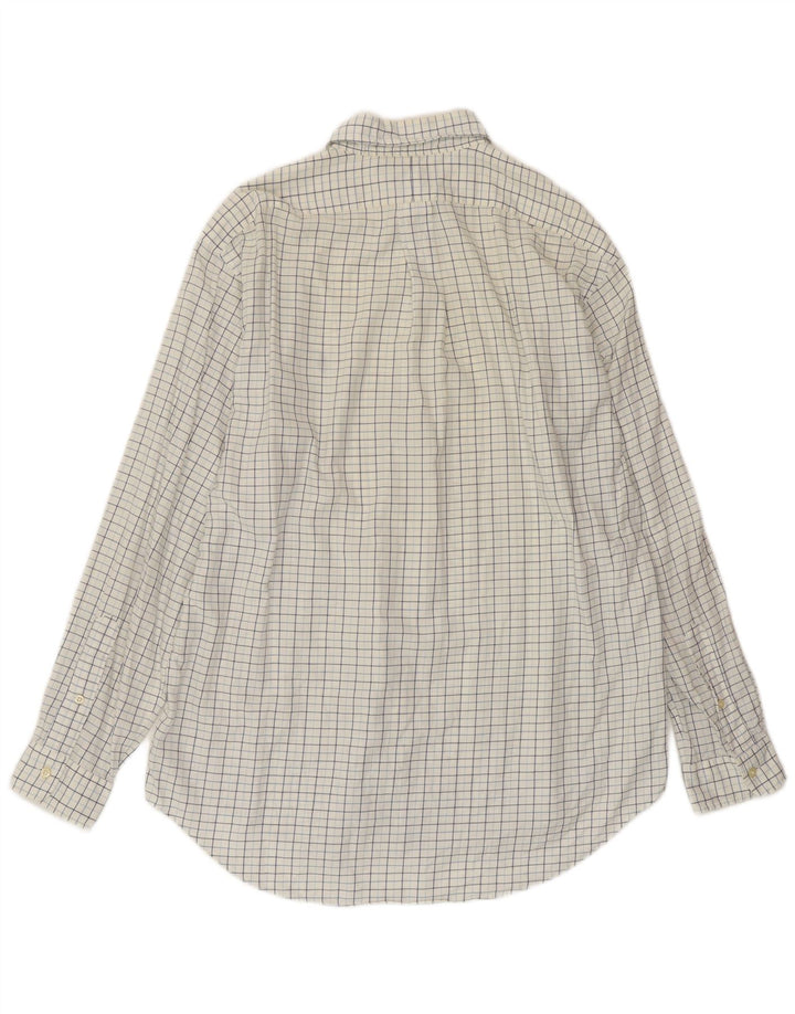 POLO RALPH LAUREN Muška Yarmouth košulja veličine 16, veliki bijeli karirani pamuk