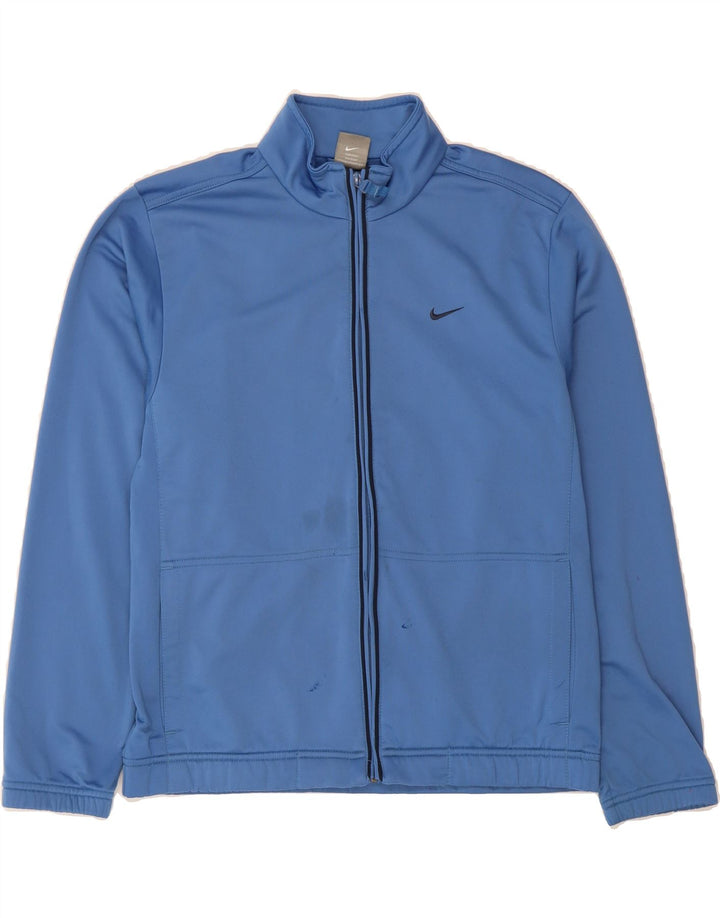 NIKE Boys Tracksuit Top Jacket 13-14 Years XL Blue Polyester Vintage Nike and Second-Hand Nike from Messina Hembry 