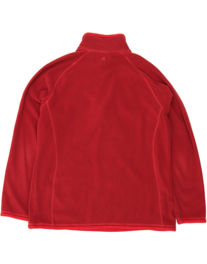 MOUNTAIN WAREHOUSE Womens Zip Neck Fleece Jumper UK 16 Large Red Polyester Vintage Mountain Warehouse and Second-Hand Mountain Warehouse from Messina Hembry 