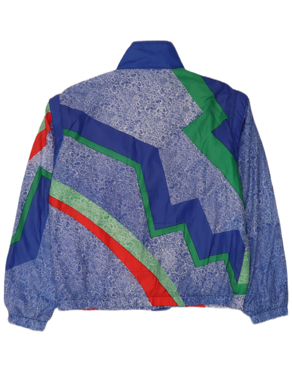 Vintage muška trenirka Gornja jakna XL plavi geometrijski poliester