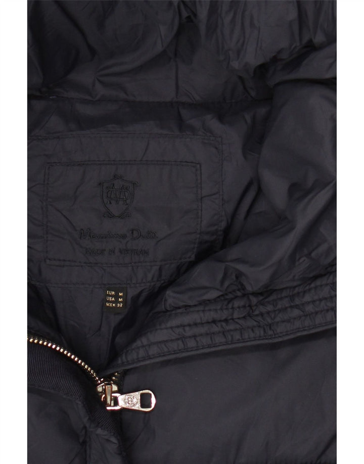 MASSIMO DUTTI Womens Padded Coat UK 14 Medium Navy Blue Nylon Vintage Massimo Dutti and Second-Hand Massimo Dutti from Messina Hembry 