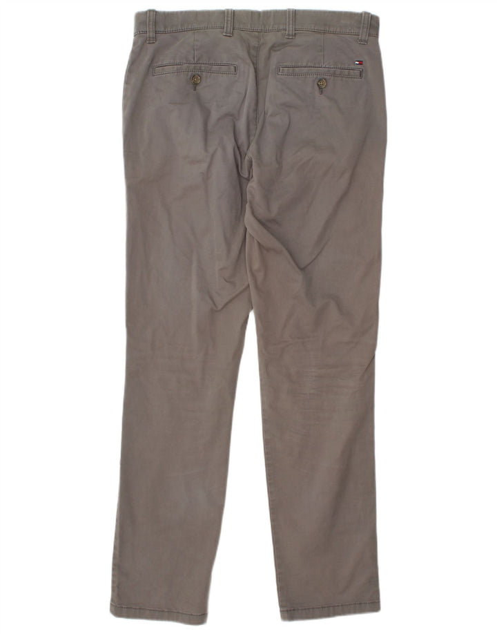 TOMMY HILFIGER Muške Etroite uske chino hlače W31 L32 Sivi pamuk