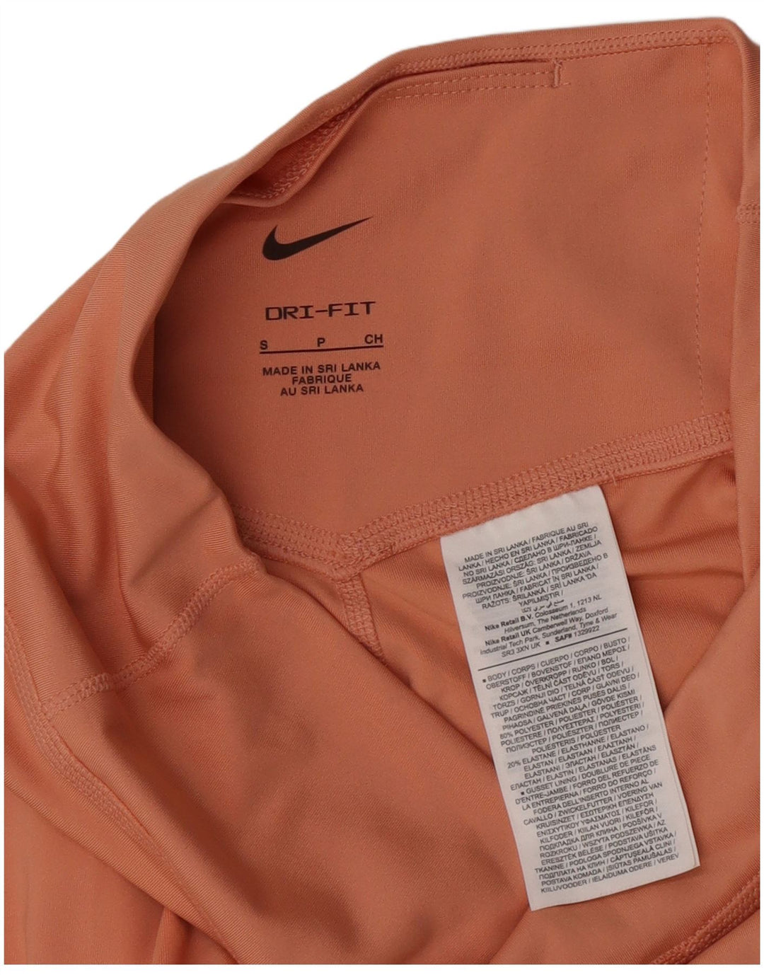 Nike Ženske Dri Fit Graphic Leggings UK 8 Male narančaste poliesterske