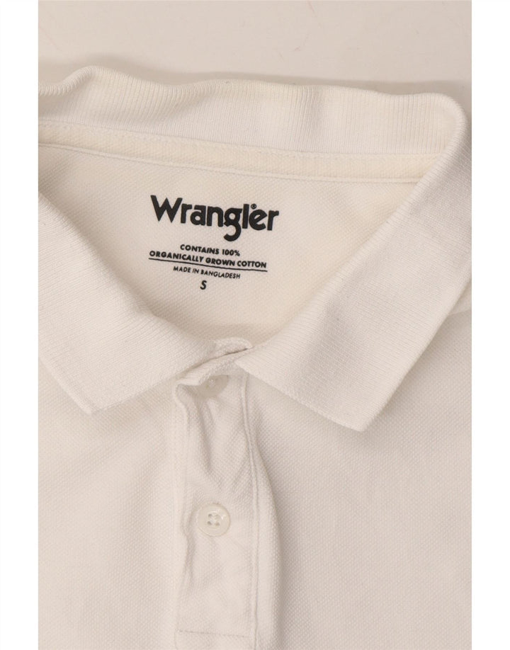 WRANGLER Mens Polo Shirt Small White Cotton Vintage Wrangler and Second-Hand Wrangler from Messina Hembry 