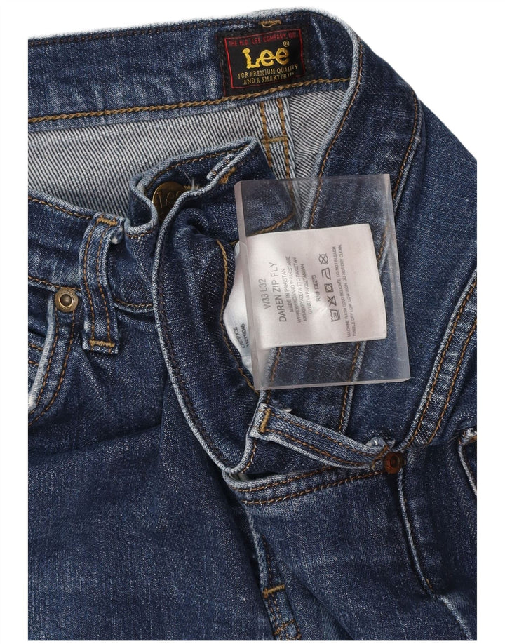 LEE muške traperice Daren Zip Fly Slim W33 L32 tamnoplavi pamuk