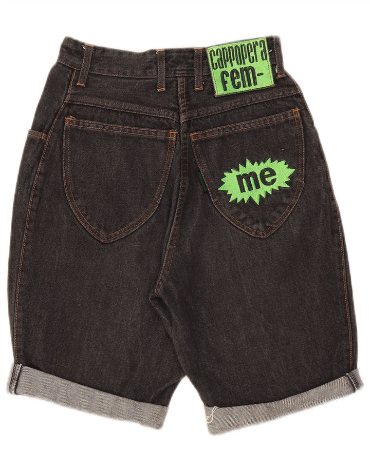 CAPPOPERA Ženske kratke traper hlače visokog struka W26, mali sivi pamuk