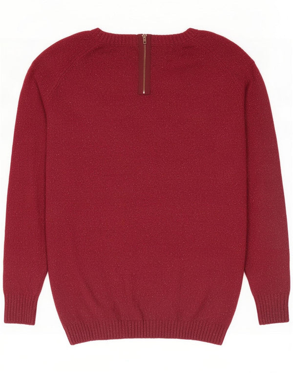 Fat Face ženski džemper s morskim izrezom UK 10 Small Burgundy Flecked