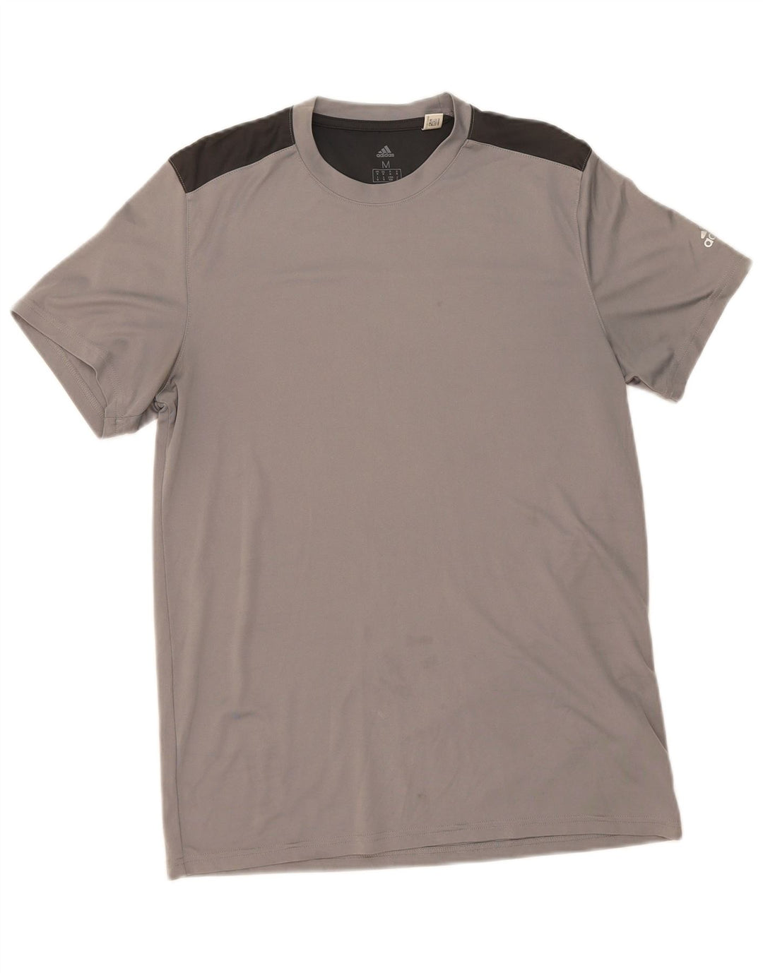 ADIDAS Mens Climalite T-Shirt Top Medium Grey Colourblock