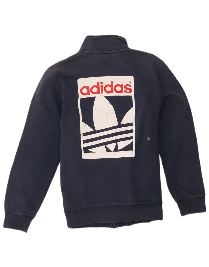 Adidas muška trenirka s grafičkim motivima, mala tamnoplava pamučna jakna