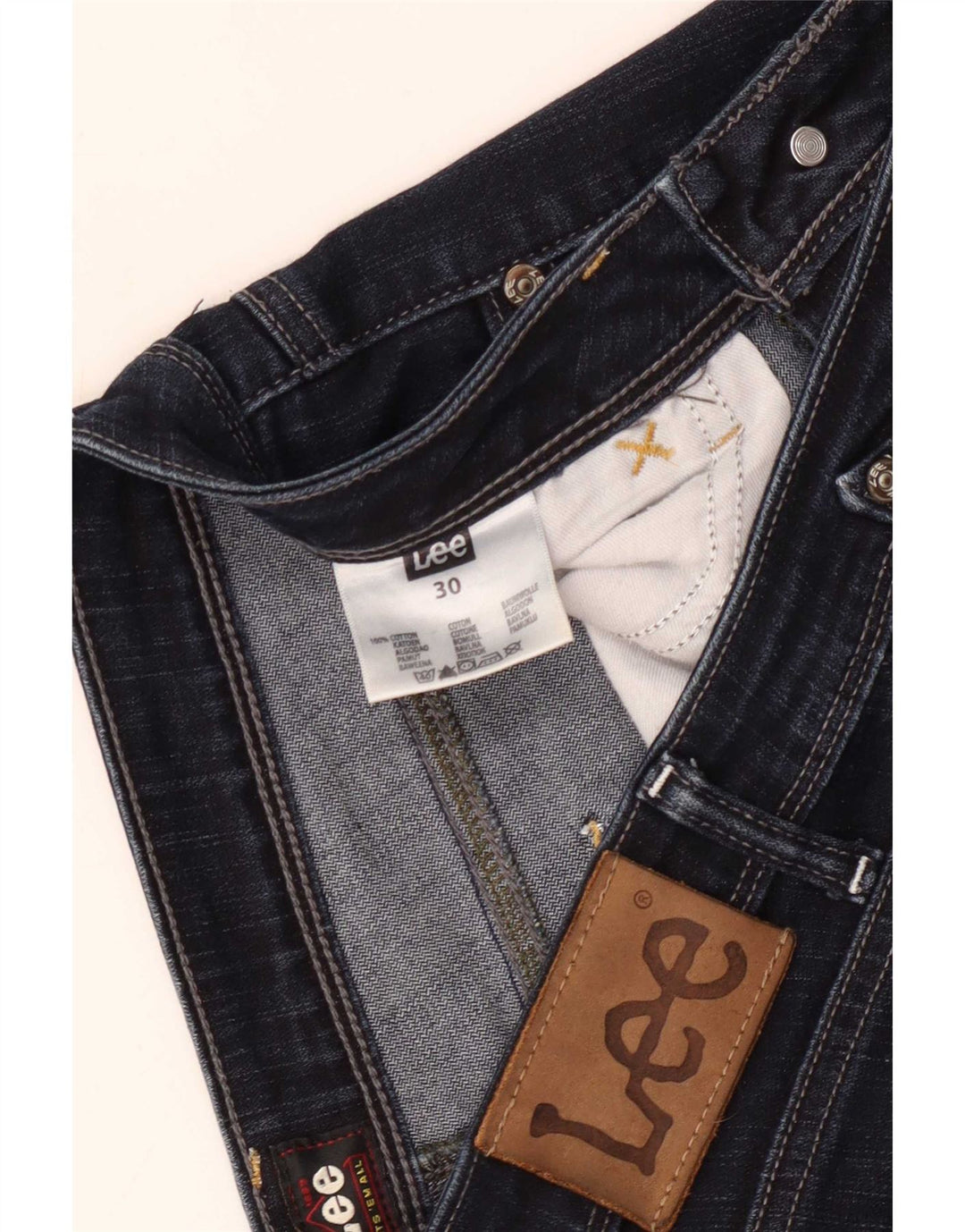 Ženske traperice Lee Bootcut W30 L30 tamnoplavi pamuk
