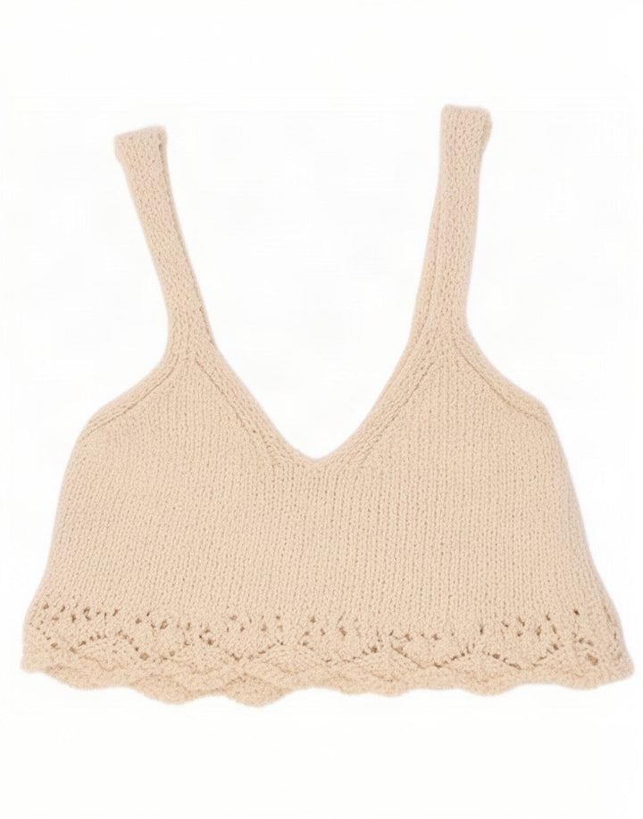 Zara ženski pleteni Cami Top UK 8 Small Off White