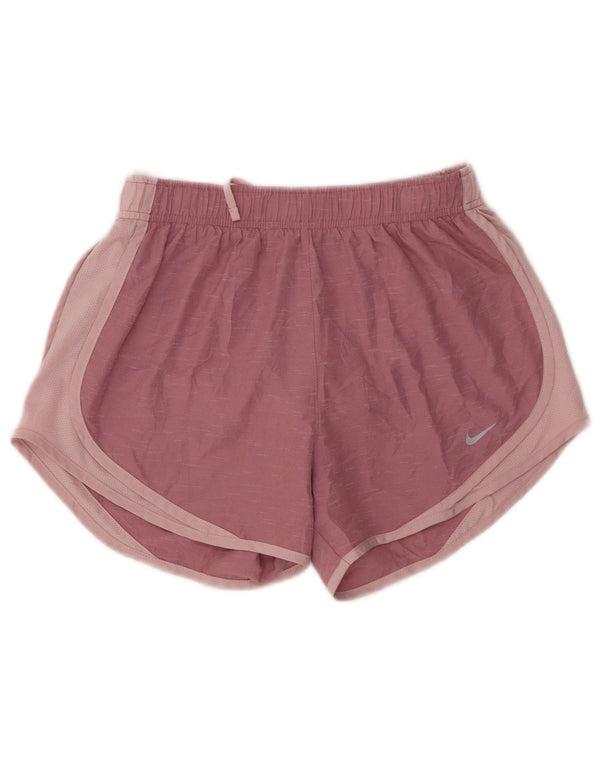 Nike Ženske Dri Fit Sportske kratke hlače UK 8 Mali ružičasti flekasti poliester