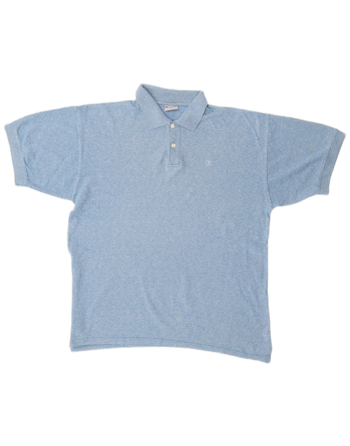 CHAMPION Mens Polo Shirt XL Blue Cotton