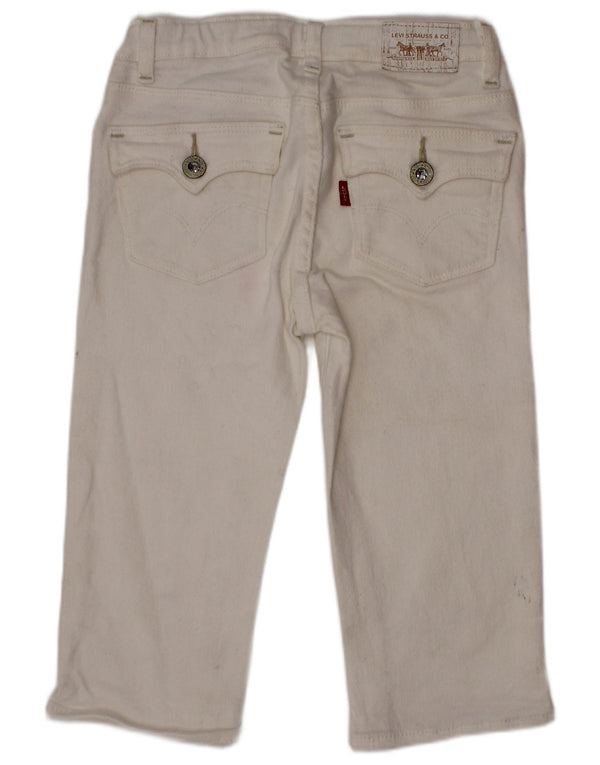 Levi's Girls Straight Jeans 6-7 Years W22 L13 White Cotton