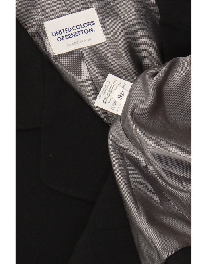 BENETTON Ženska jakna sa 3 gumba IT 46 veliki crni poliester