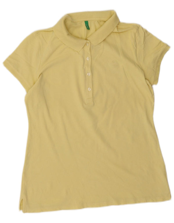 Benetton ženska polo majica UK 12 srednje žuta