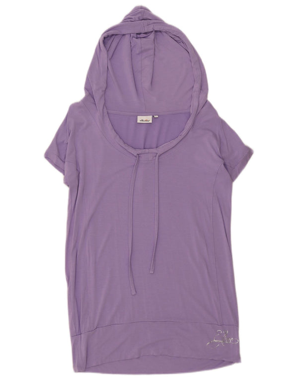 Ellesse ženska majica kratkih rukava s kapuljačom UK 16 Large Purple Viscose