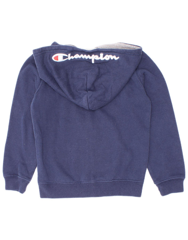 Champion pulover s kapuljačom s grafičkim patentnim zatvaračem 3-4 godine 2XS tamnoplavi pamuk