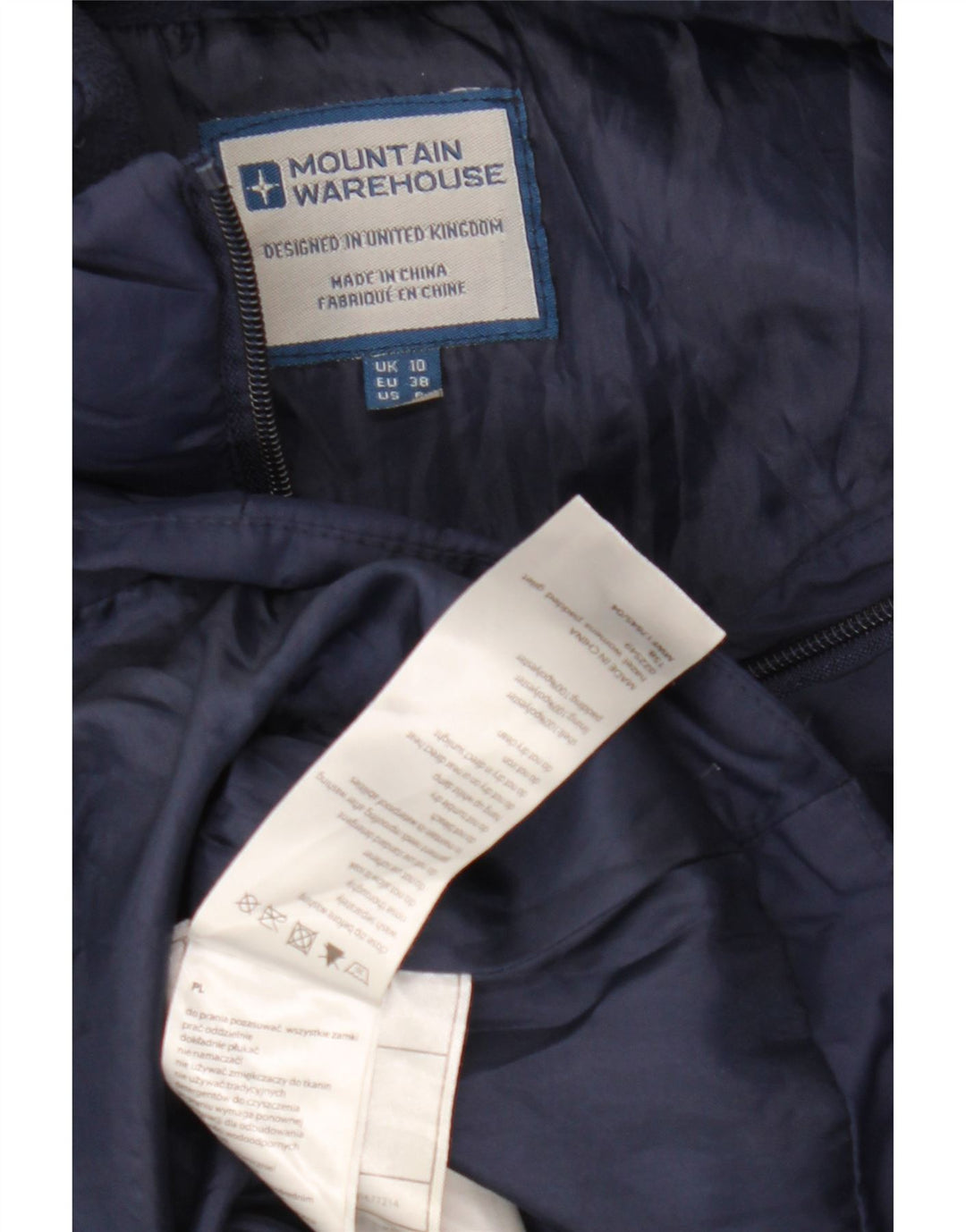 Mountain Warehouse Ženska podstavljena jakna UK 10 Mala tamnoplava poliester
