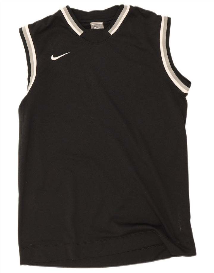 Nike Boys Vest Top 13-14 Years XL crni prugasti poliester
