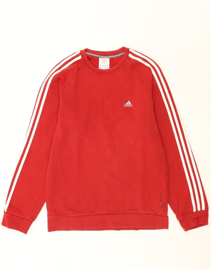 Adidas muški džemper mali crveni pamuk u blokovima boja