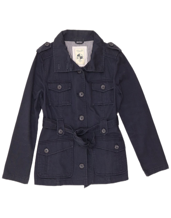 Crew Clothing Womens Tailored Fit Military Jacket UK 12 Medium Navy Blue
