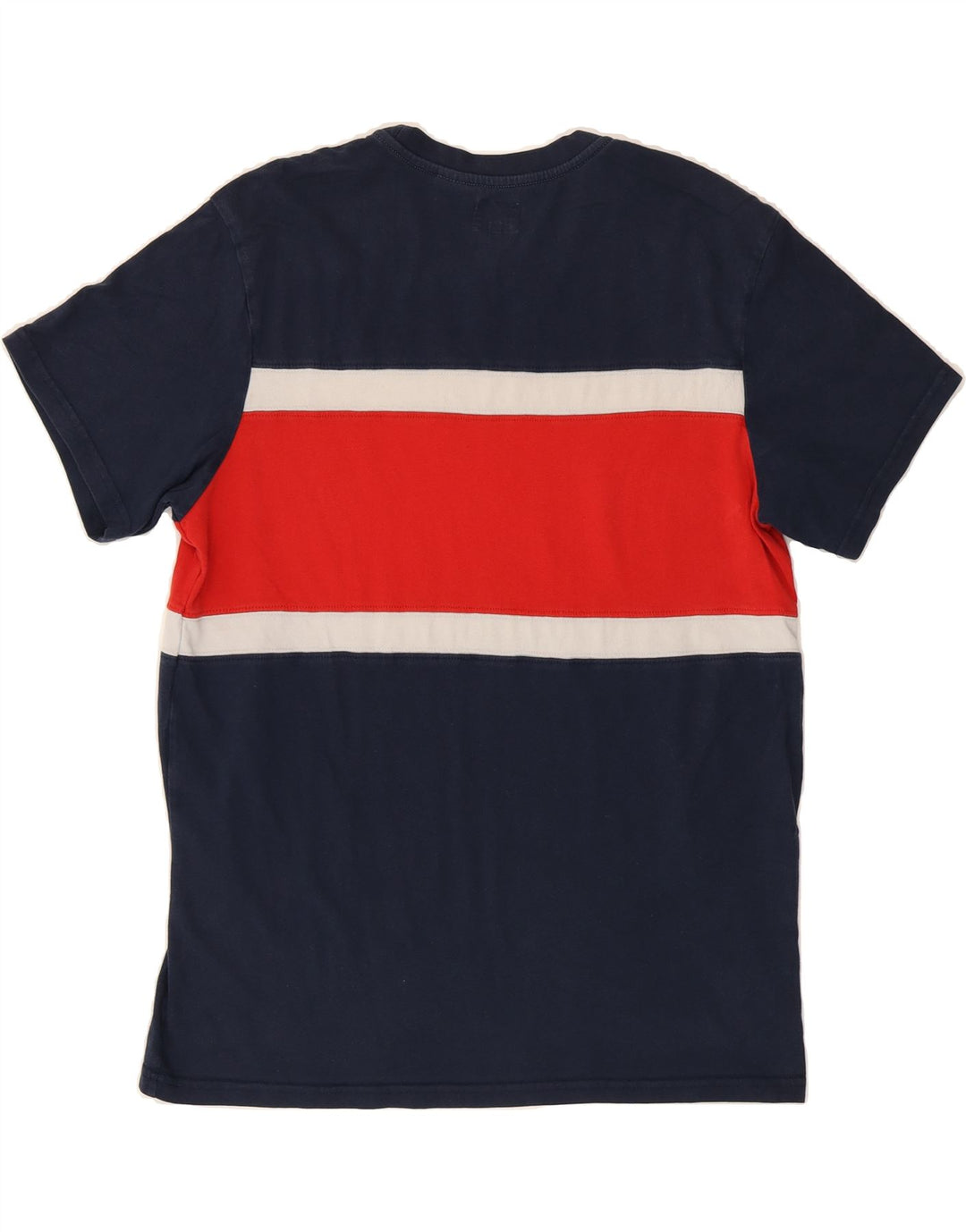 LEVI'S Mens Graphic T-Shirt Top Medium Navy Blue Colourblock Cotton Vintage Levi's and Second-Hand Levi's from Messina Hembry 