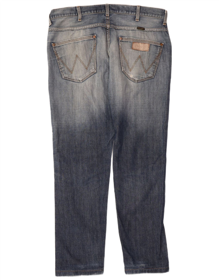Wrangler muške ravne traperice W36 L30 plavi pamuk