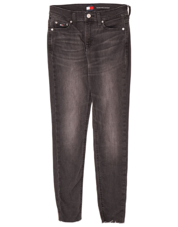 Tommy Hilfiger Ženske uske traperice srednjeg rasta Nora W27 L27 Sivi pamuk