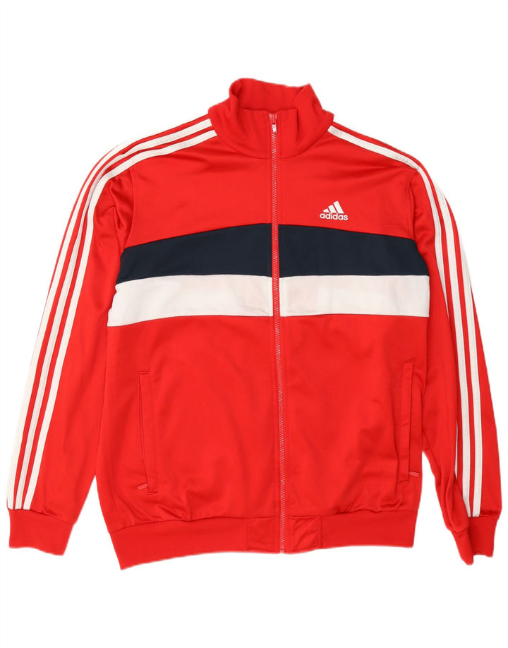 Adidas muška gornja jakna trenirke srednje crvene boje od poliestera
