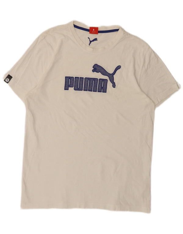 Puma muška velika bijela majica s grafičkim motivima