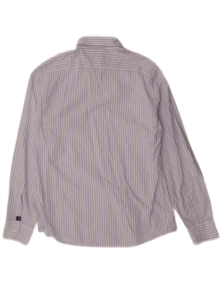 TRUSSARDI JEANS Muška košulja od pamuka srednje plavih pruga