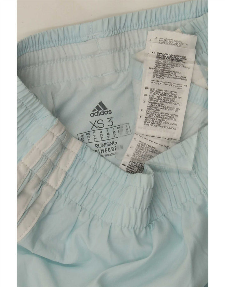 Adidas Womens Primegreen Sport Shorts XS Blue Polyester