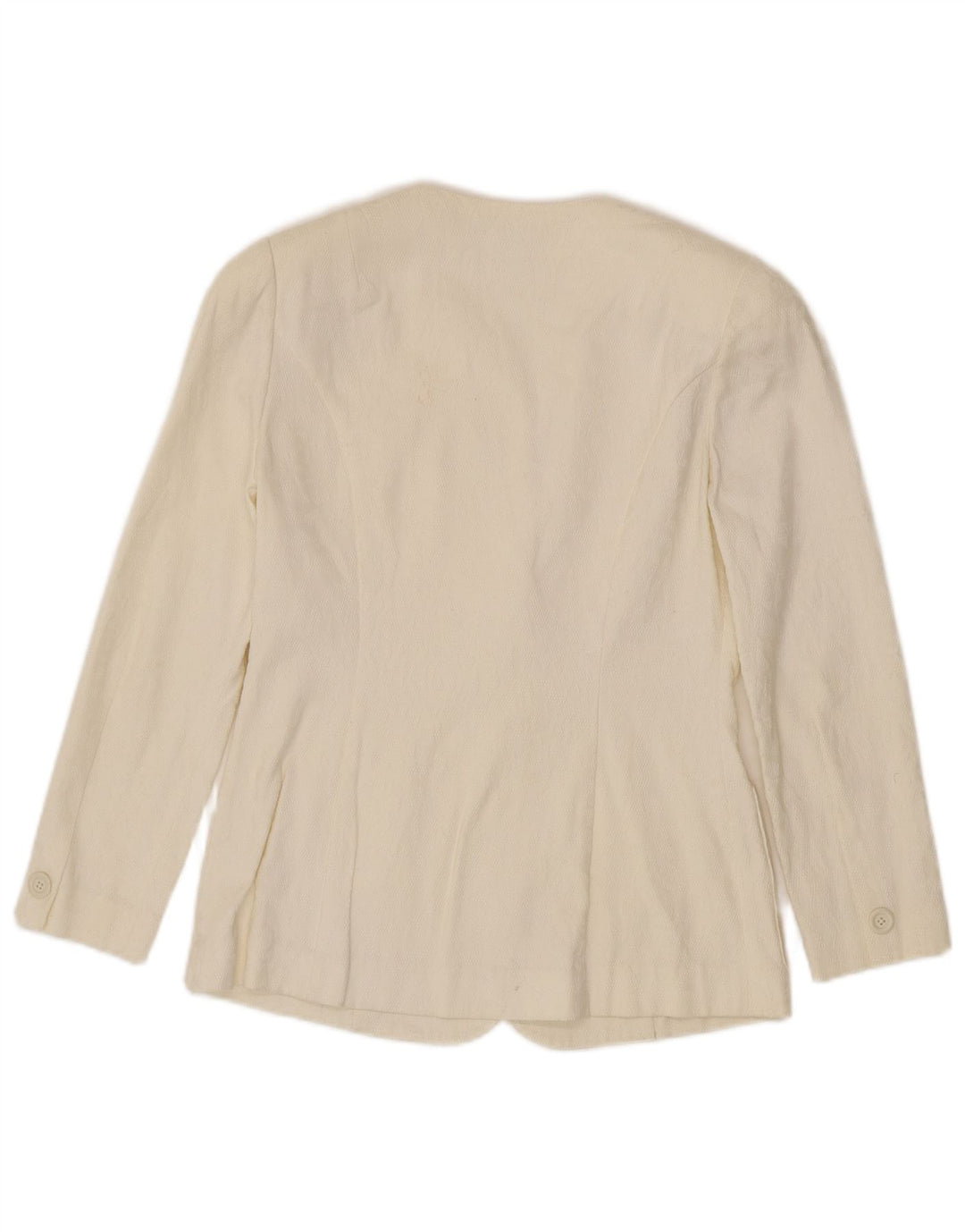 Jun Ashida Ženska jakna s jednim gumbom UK 10 Small Off White Geometric