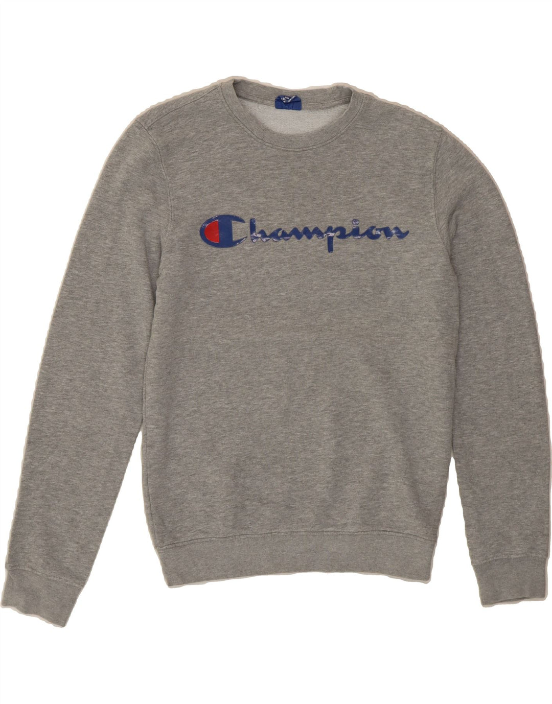 CHAMPION Mens Graphic Sweatshirt Jumper XS Grey Cotton Vintage Champion and Second-Hand Champion from Messina Hembry 